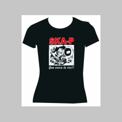 SKA-P  dámske čierne tričko 100%bavlna Fruit of The Loom